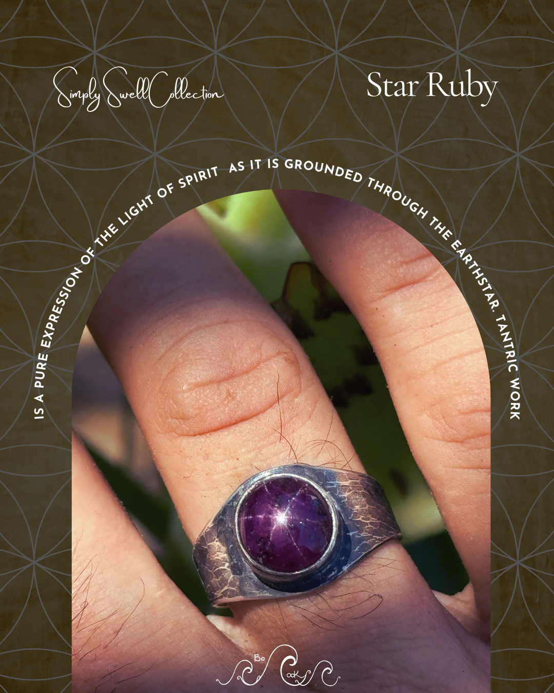 Star Ruby .950 Silver Handmade Artisan Ring