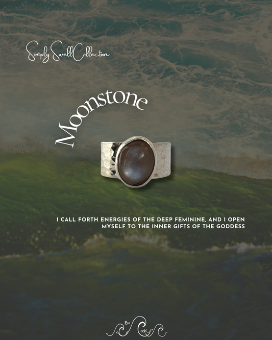 Moonstone .950 Silver Handmade Artisan Ring