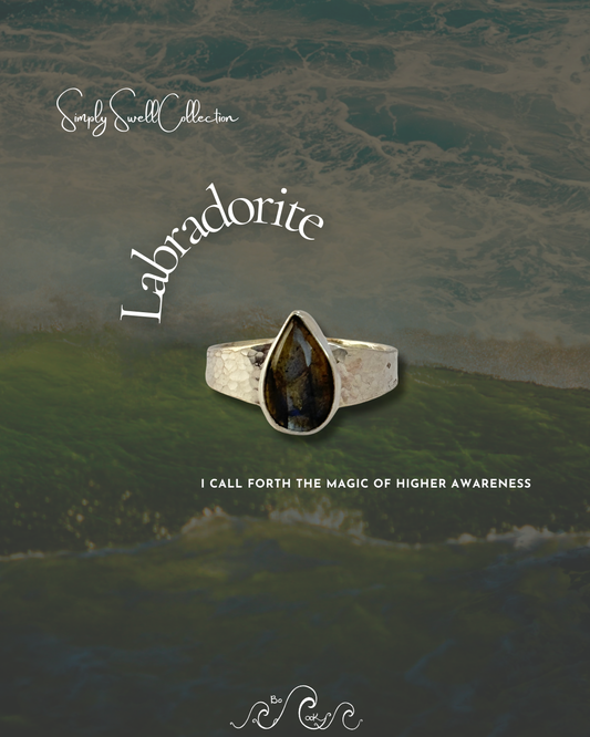 Labradorite .950 Silver Handmade Artisan Ring