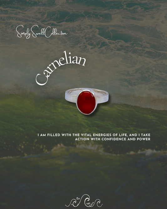 Carnelian .950 Silver Handmade Artisan Ring